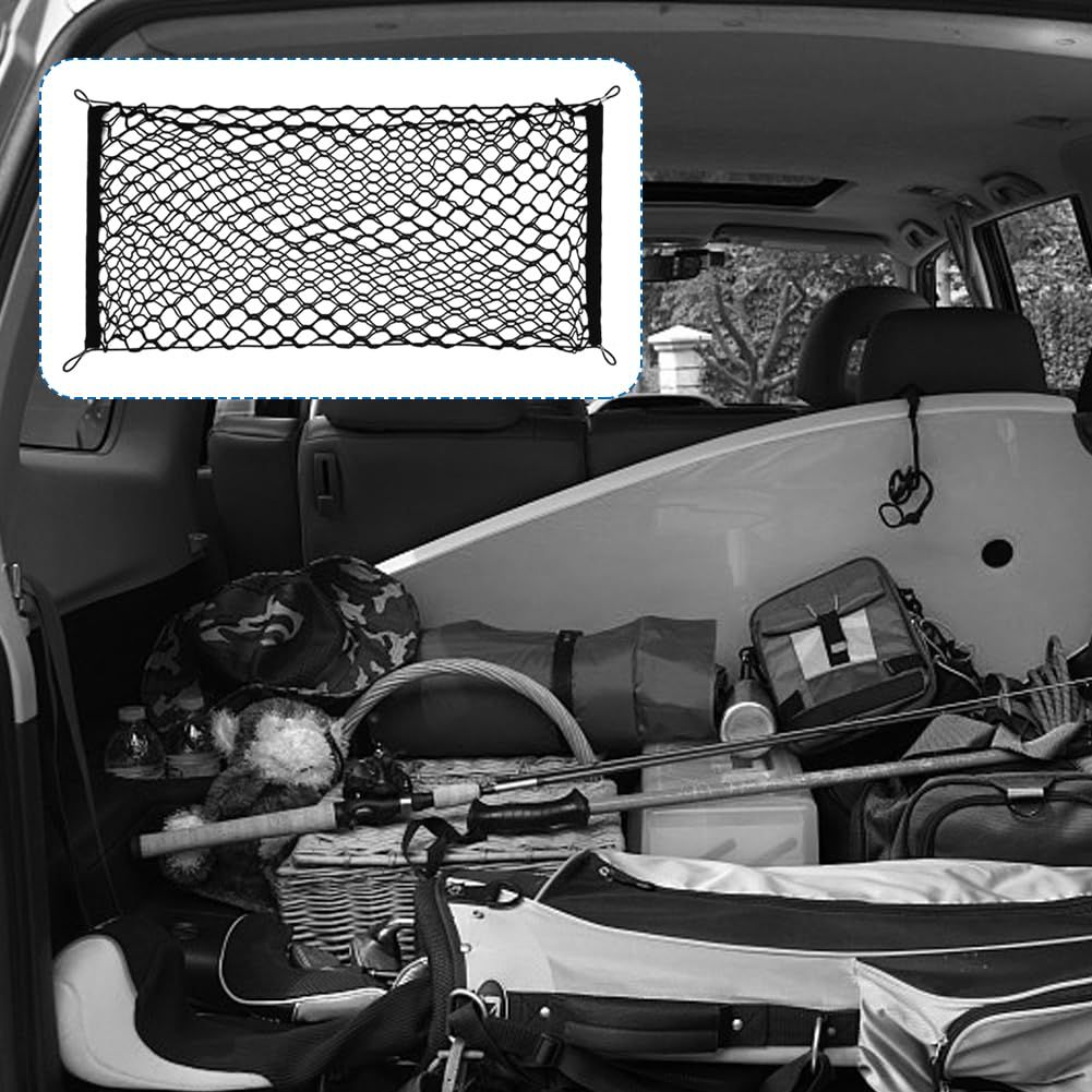 Cargo Net, Universal Car Rear Trunk Double Layer Cargo Net Mesh Storage Pocket Organizer Automotive Storage Nets — image 5