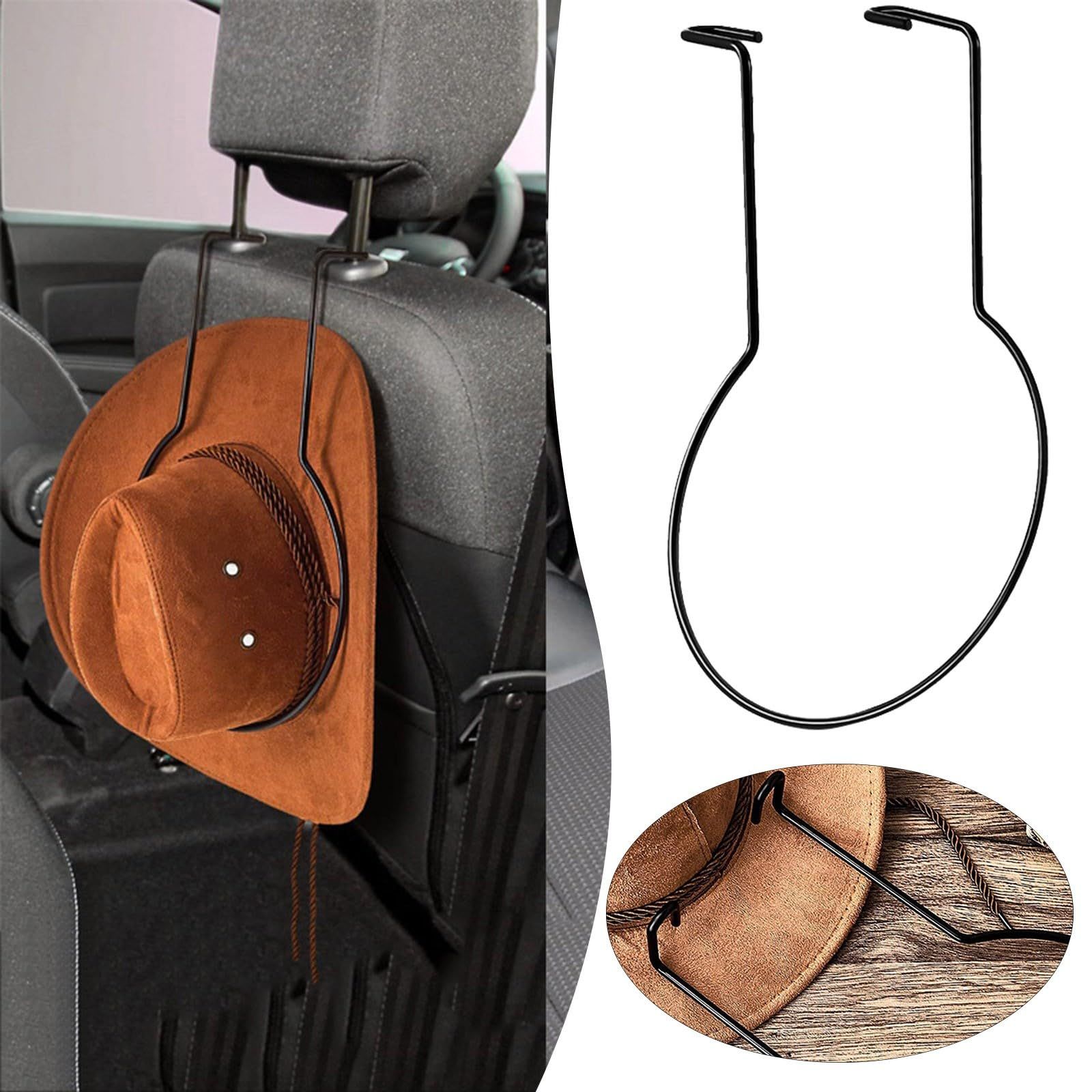 1pcs Cowboy Hat Holder Rack for Truck SUV Car Clothes Hanger Bar Coat Hanger Hard Hat Holder Western Cowboy Hat Stand — image 3