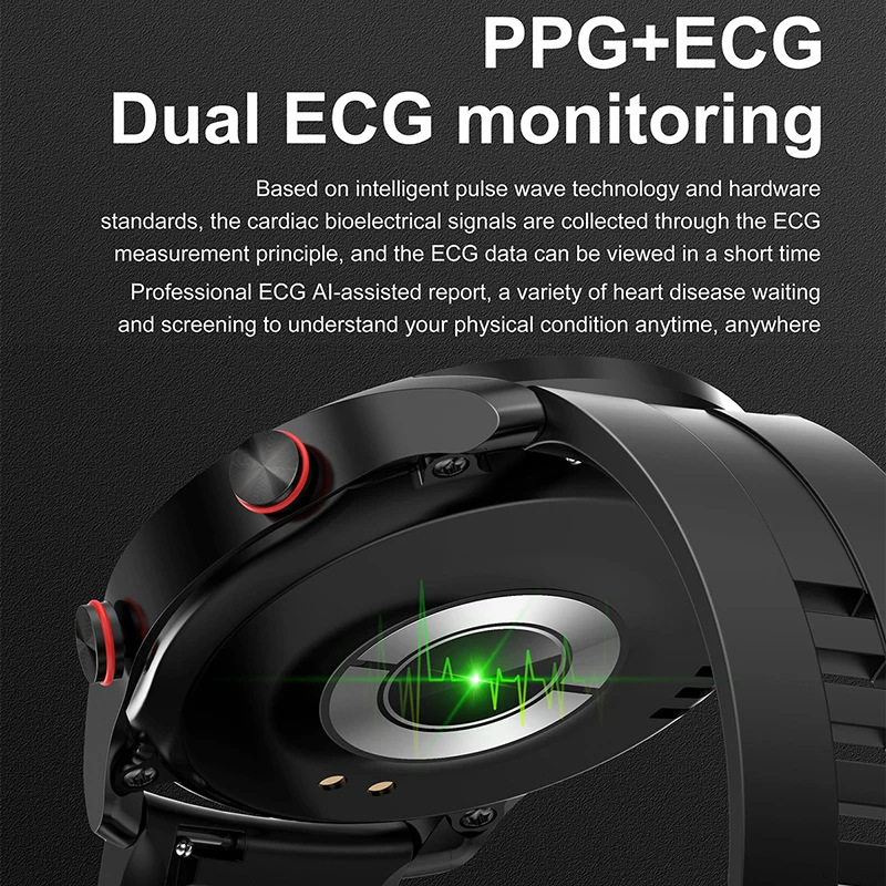 Silver Silicone Business Smartwatch with ECG and PPG Monitoring โ image 3