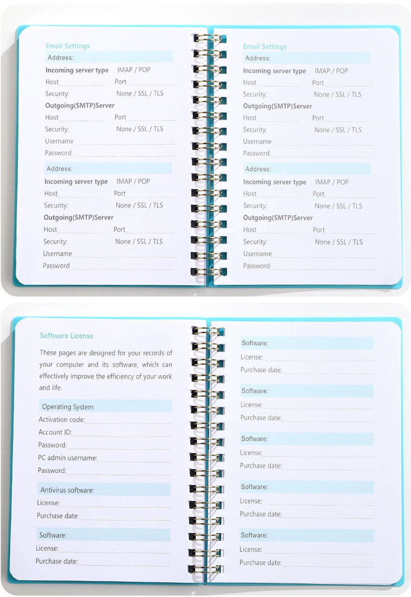 Password Book - Password Booklet with Alphabet - Password Organizer - Password Notebook - A6 - Gray โ image 6