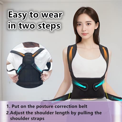 Back Brace for Women and Men,Shoulder Straightener,Back straightener,Adjustable Posture Corrector Suitable for Upper and Lower Back Pain — image 5