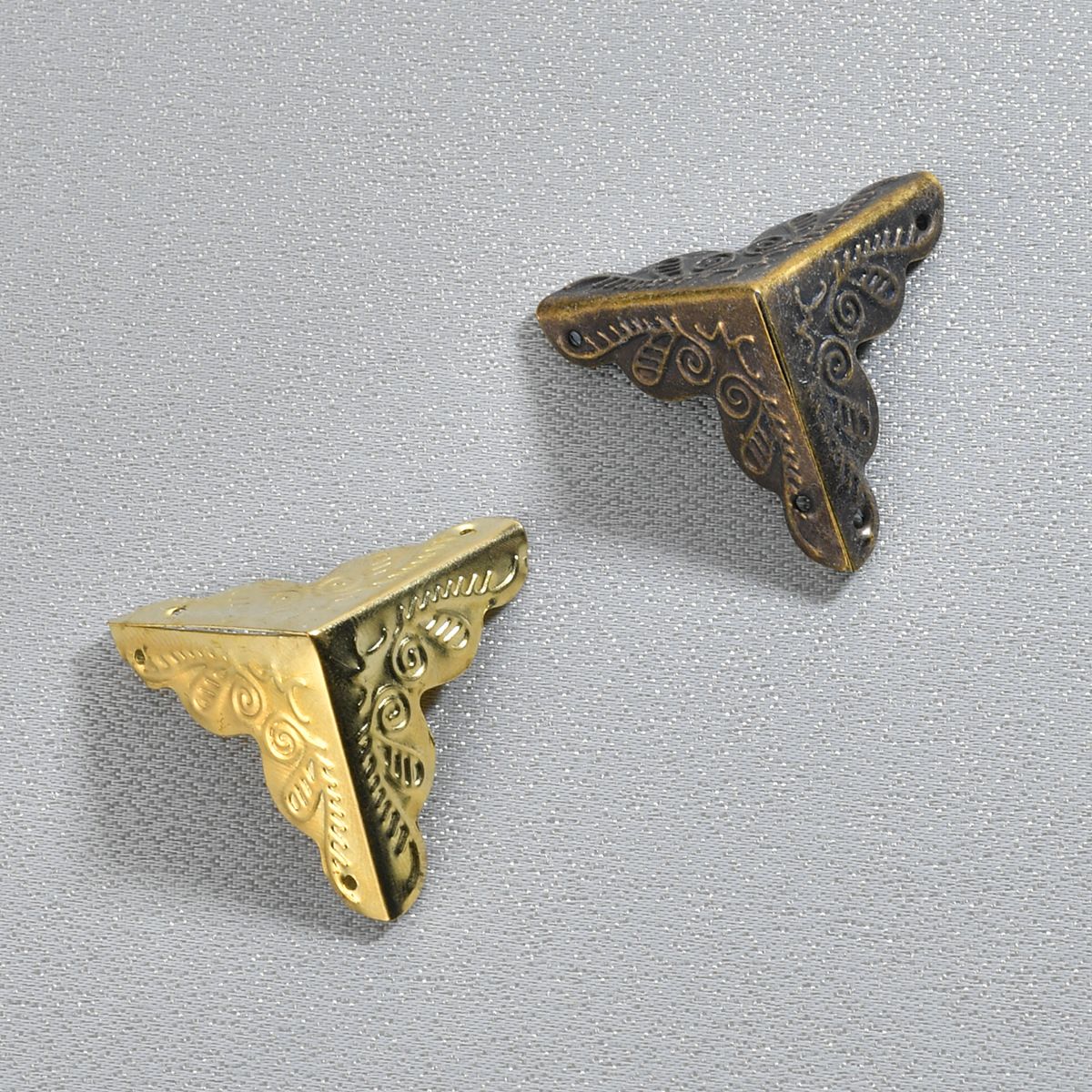 12 Pack Furniture Corner Protector Antique Bronze Triangle Edge Decorative Metal Corner Guard for Storage Box Jewelry Case Cabinet — image 5
