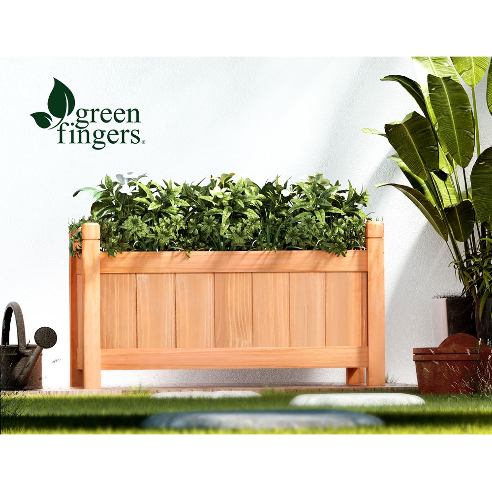 Green Fingers Garden Bed 60x30x33cm Wooden Planter Box Raised Container Growing β image 6