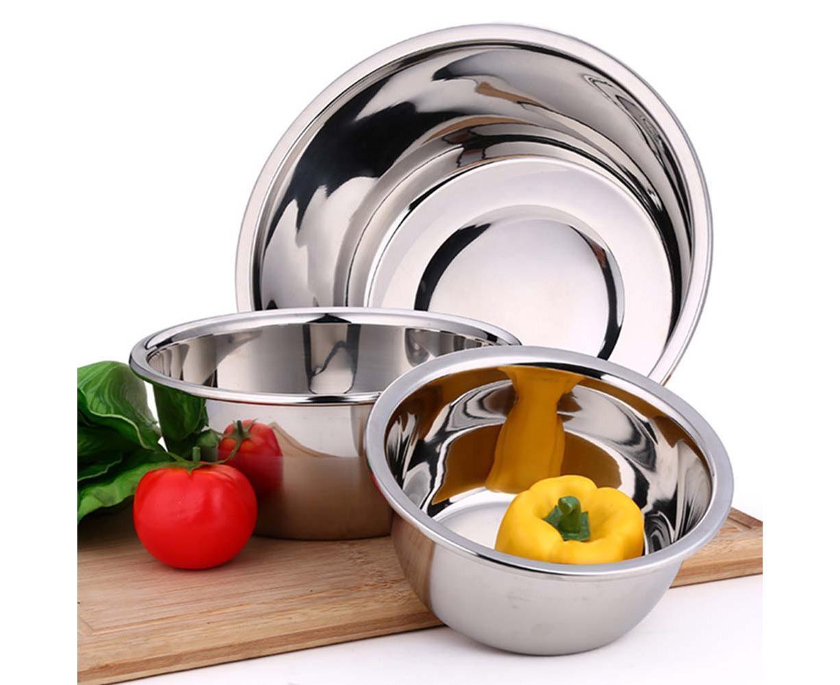 Thickened Stainless Steel Rice Noodles Soup Bowl Vegetables Basin Kitchenware-20cm โ image 2