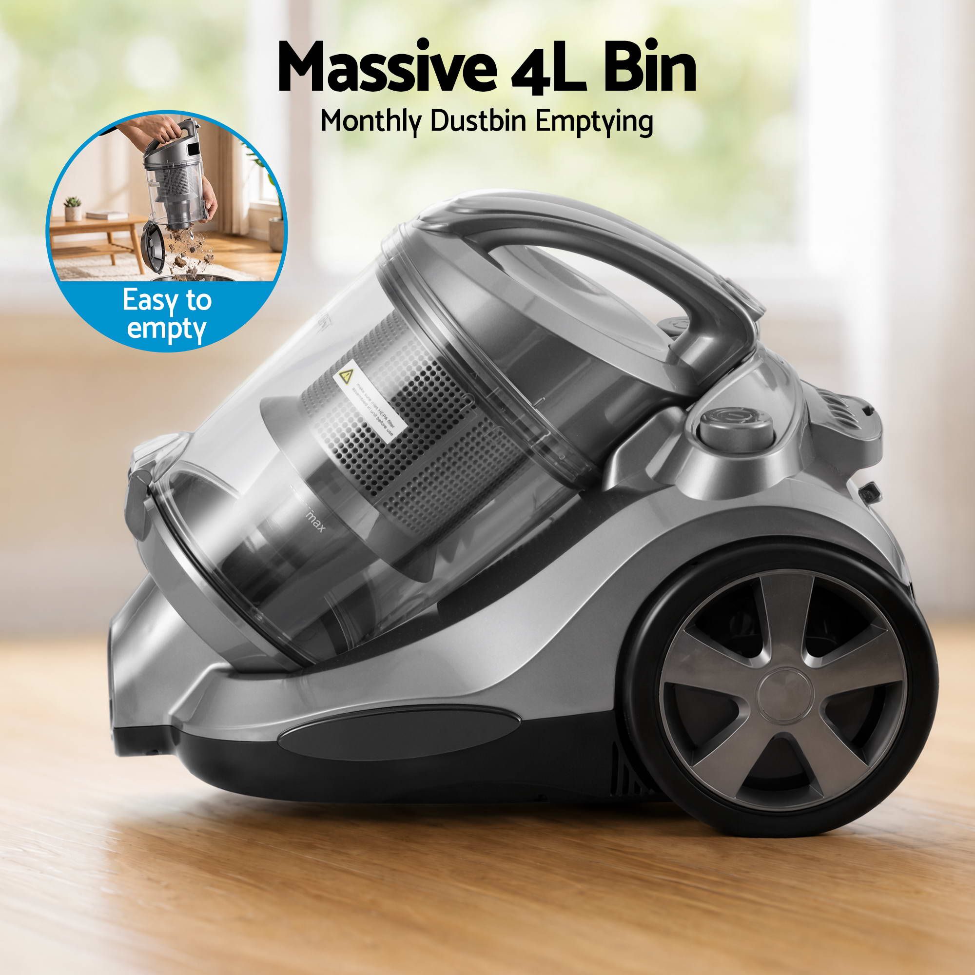 Devanti Vacuum Cleaner Bagless Canister 2000W 25kPa Powerful Suction 4L โ image 5