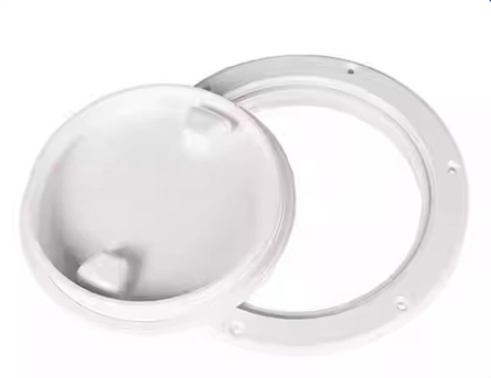 4-Piece Set Marine ABS Deck Access Hatch – Round Screw-In Inspection Port – Waterproof Deck Cover for Yachts and RVs – 143x111mm – White — image 4