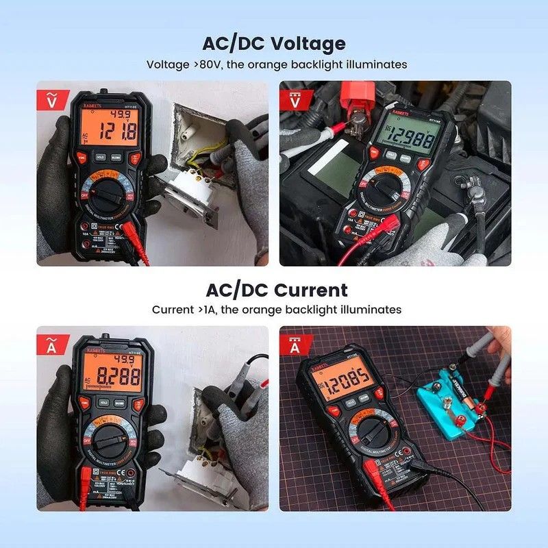 KAIWEETS HT118E Digital Multimeter TRMS 20000 Counts with Higher Resolution Auto-Ranging Voltmeter Accurately Measures Voltage Current Resistance Diodes — image 6