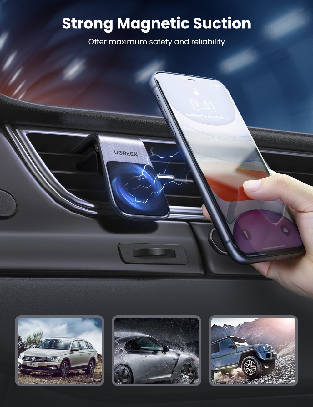 UGREEN 80712 Magnetic Air Vent Car Holder โ image 2