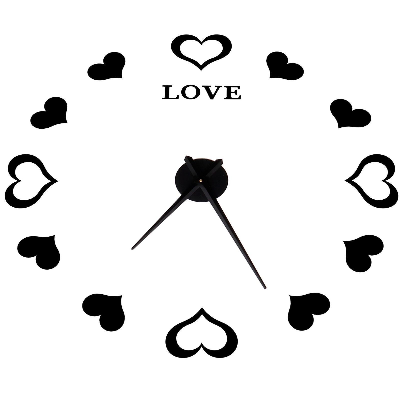 Innovative DIY Wall Clock Acrylic Mirror Surface Wall Sticker Clock for Home DecorationBlack — image 5