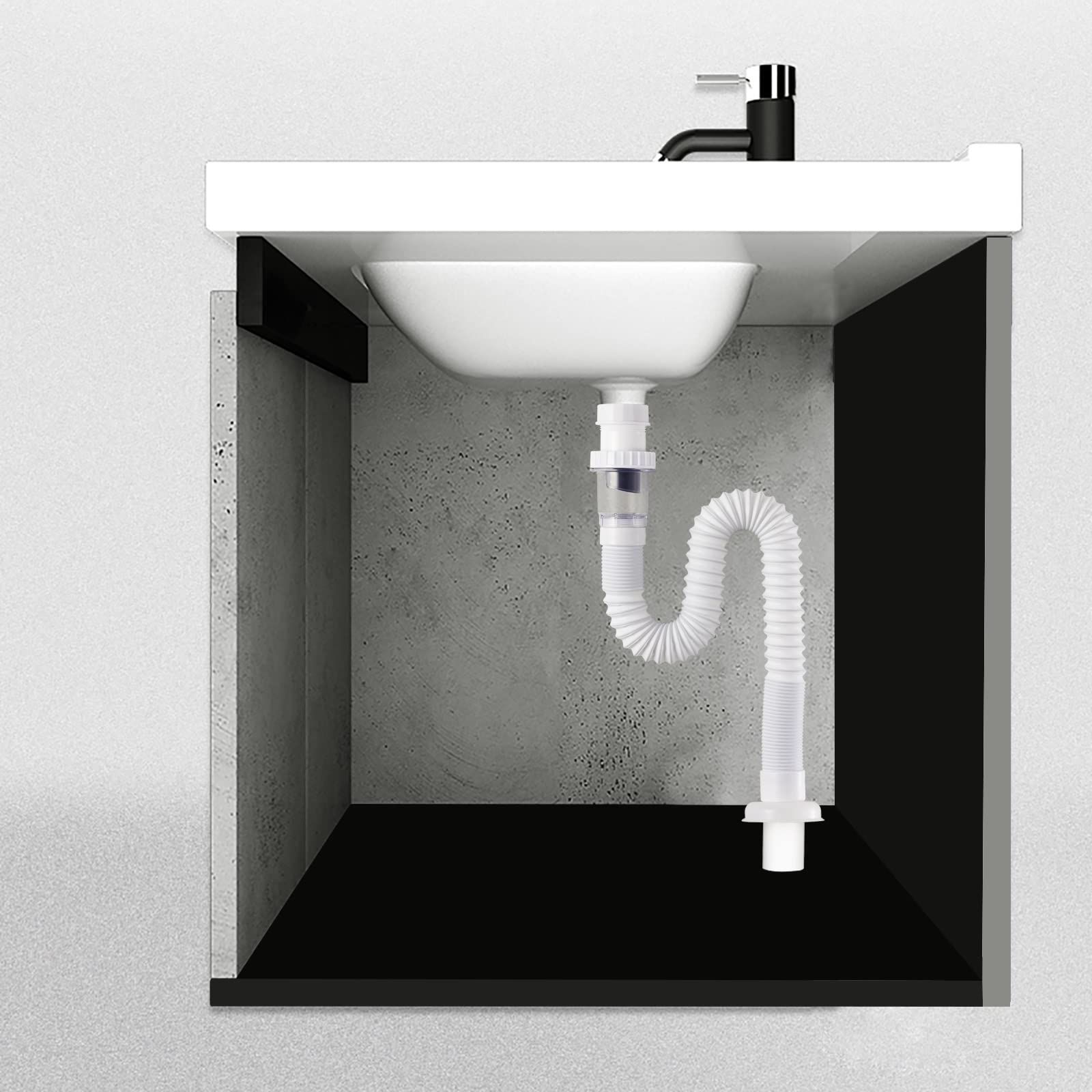 1-1/4 Inch Anti-Odor Expandable Flexible Universal Sink Drain Pipe Wash Basin S Tube Down Tube P Trap Tubing (1 1/4 B) — image 3