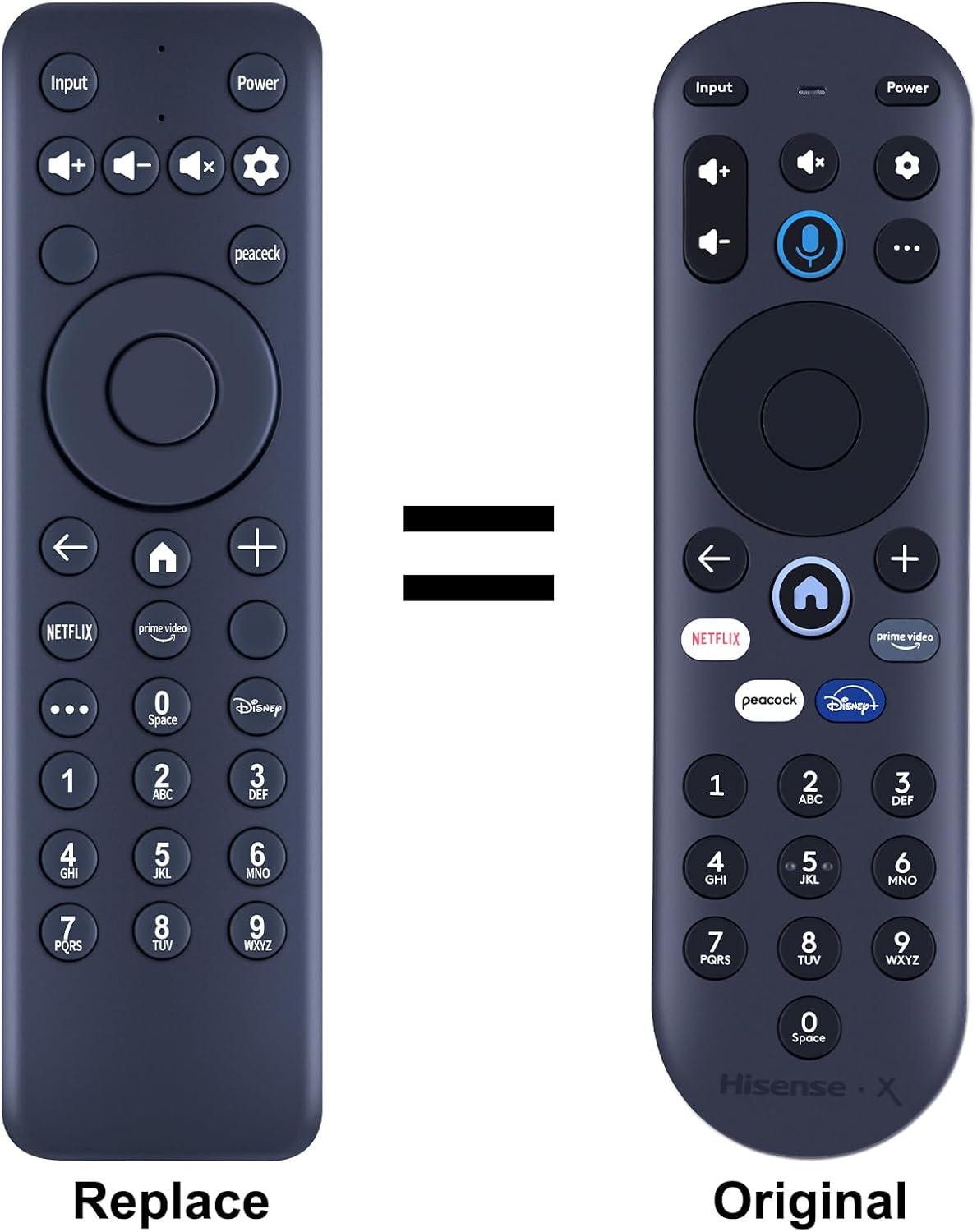 New MG3-R34010 Replacement Remote Control Compatible for Hisense TV 43A6GX 50A6G R34010BA00-00001 for Pioneer Xumo TV PN50-751-24U CP-RC1NA-23(No Voice — image 3