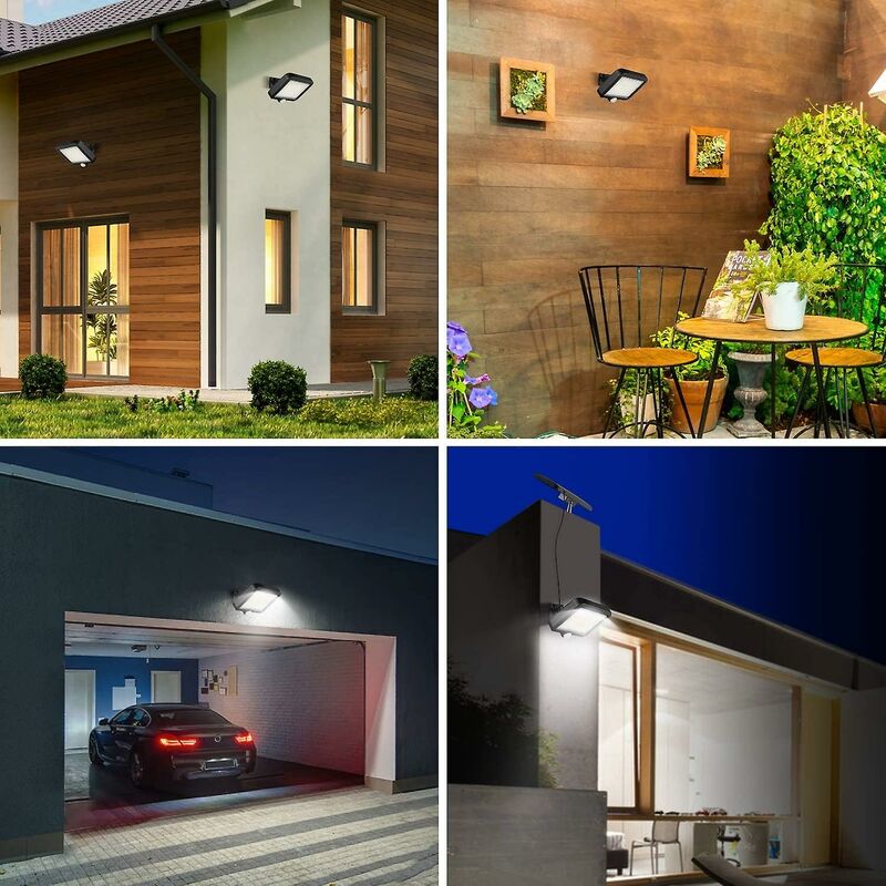 2 Pack 56 LED Solar Lights Outdoor Motion Sensor Ip65 Waterproof 120 Degree Lighting Angle With 5M Cable — image 2