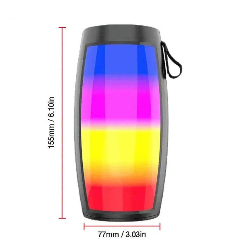 LED Lights Speaker with Powerful Bass Black — image 4