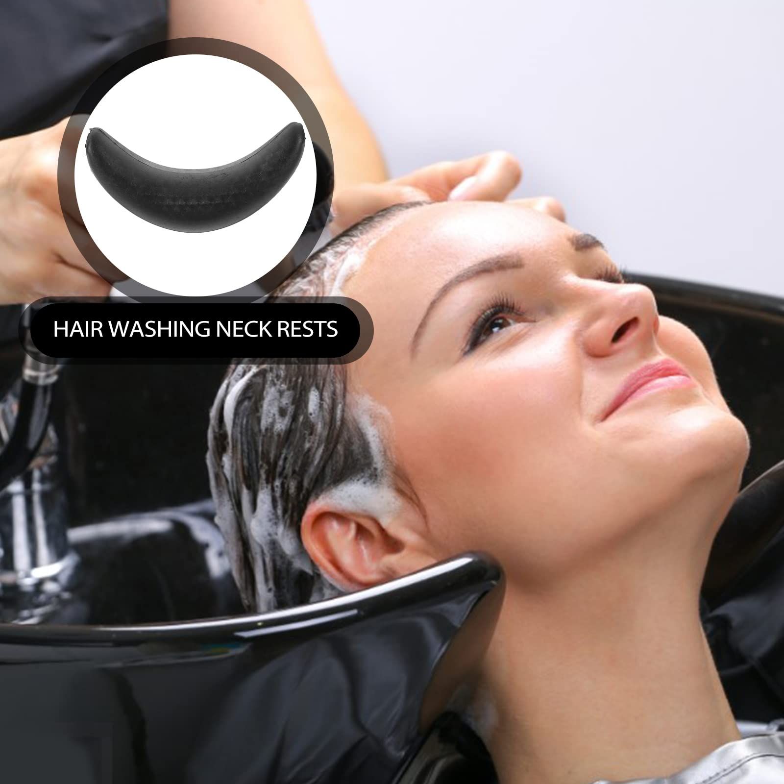 Shampoo Bowl Gel Neck Rest Silicone Hair Wash Gel Neck Pillow Salon Hair Shampoo Bowl Gripper for Hairdressing Hair Washing — image 3