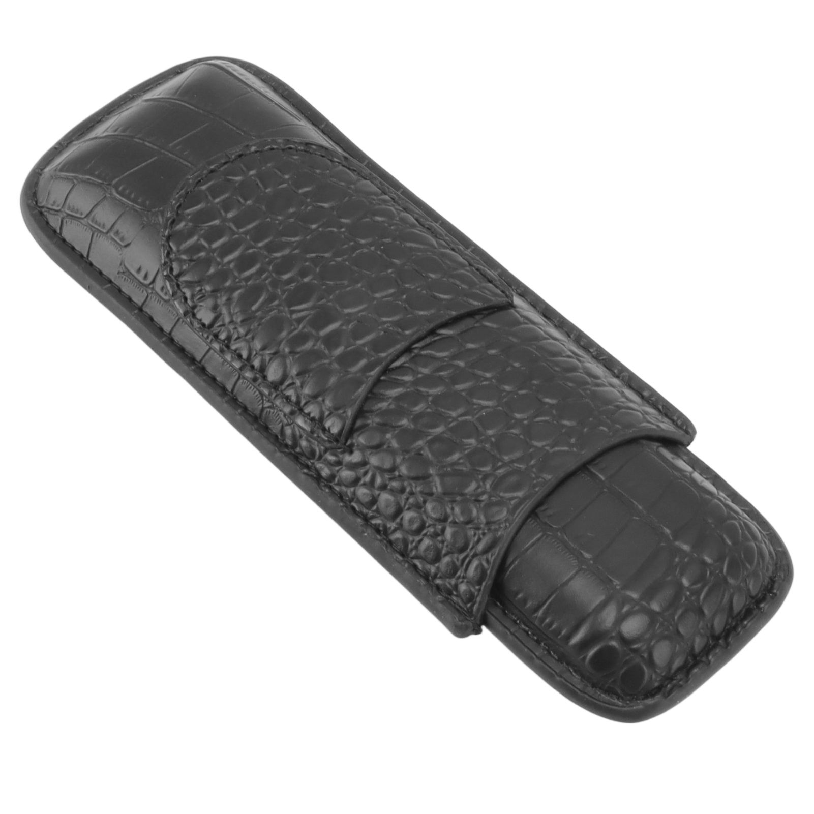 Cigar Case Holder Soft Leather Portable Wear Resistant Vintage Cigar Humidor for Birthday Black โ image 3