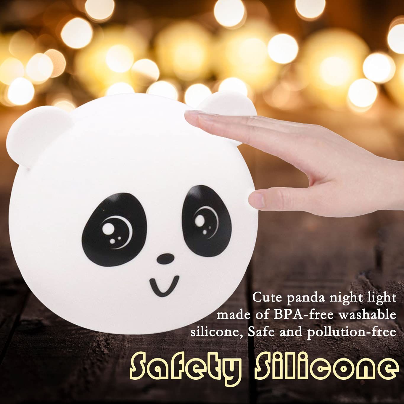 Children's Cute Animal Night Light, 7-Color Color Changing LED Night Light, Silicone Bear Baby Night Light — image 5