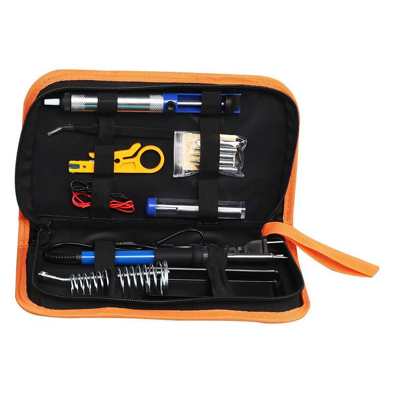 60W Soldering Iron Kit 200 to 450 C with Tips Pump Wire Cutter Stand and Tool Case — image 3
