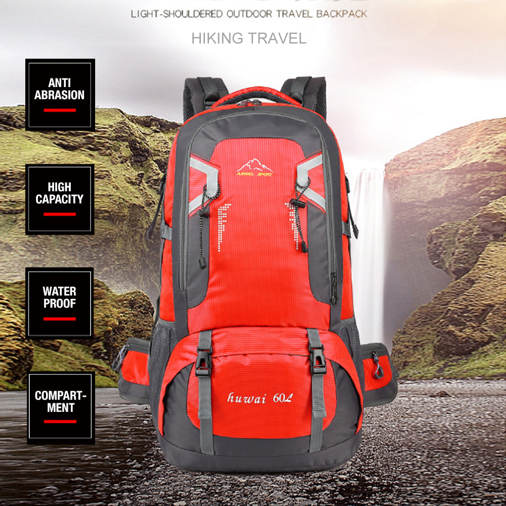 60L Waterproof Outdoor Hiking Backpack Camping Outdoor Trekking Bag(Yellow) โ image 4