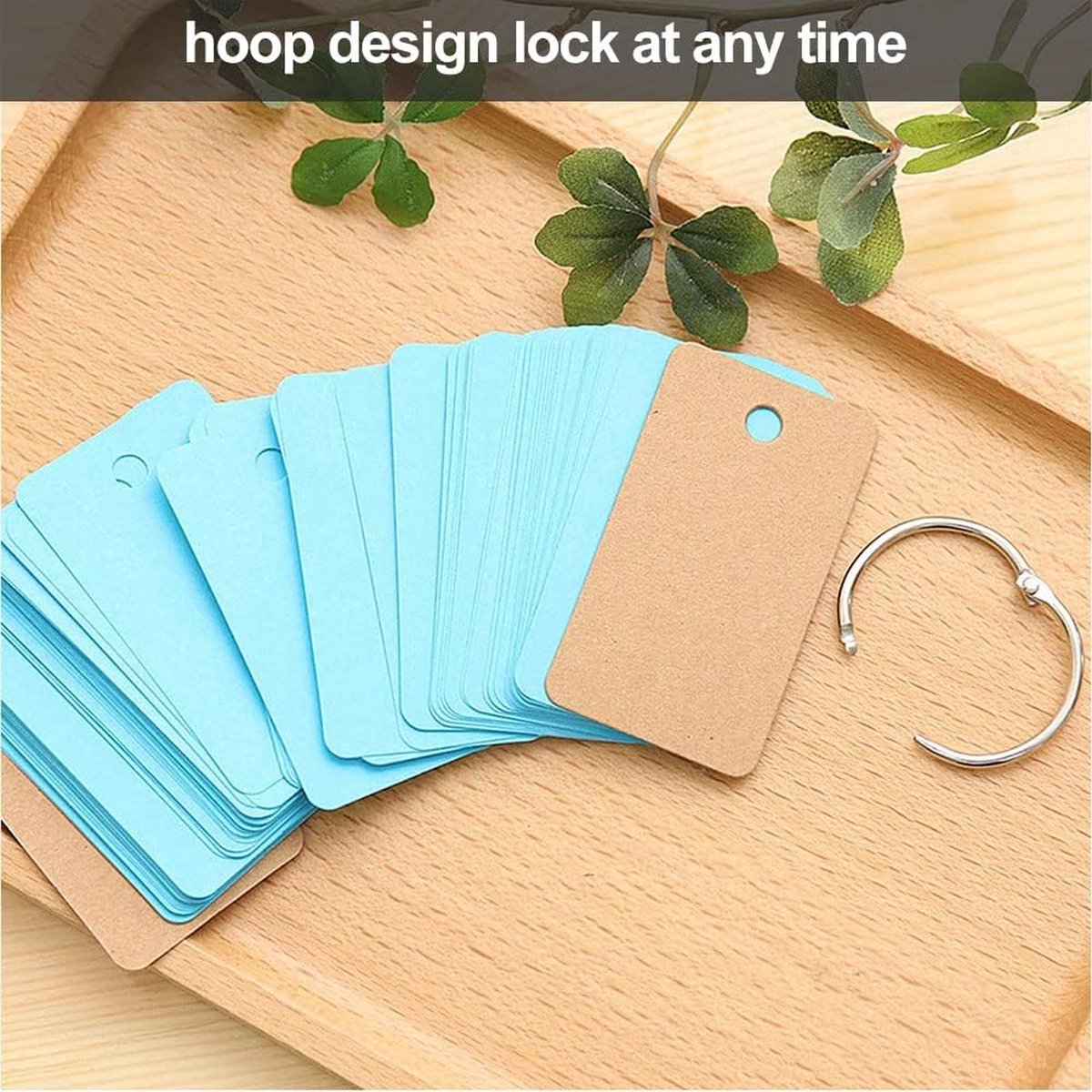 Index Cards - 4 Colors - Flashcards - Vocabulary Cards - Lined - Colorful Learning Cards - Flashcards 200 Pieces - Learning Vocabulary with Rings - Learning — image 3