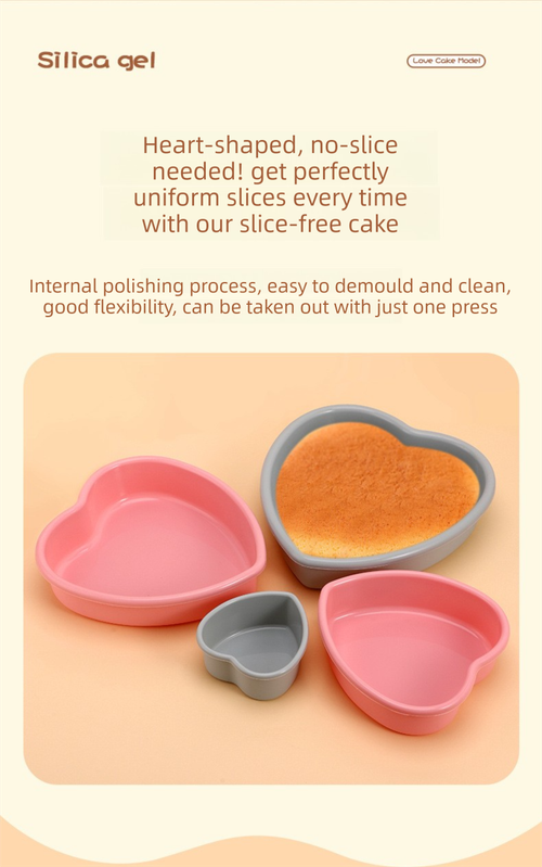 9 Inch Large Heart Shaped Silicone Cake Mould - Pink Non-Stick Baking Pan for Party & Celebration Cakes - Reinforced Rolled Edge Tray (25.9cm) — image 6