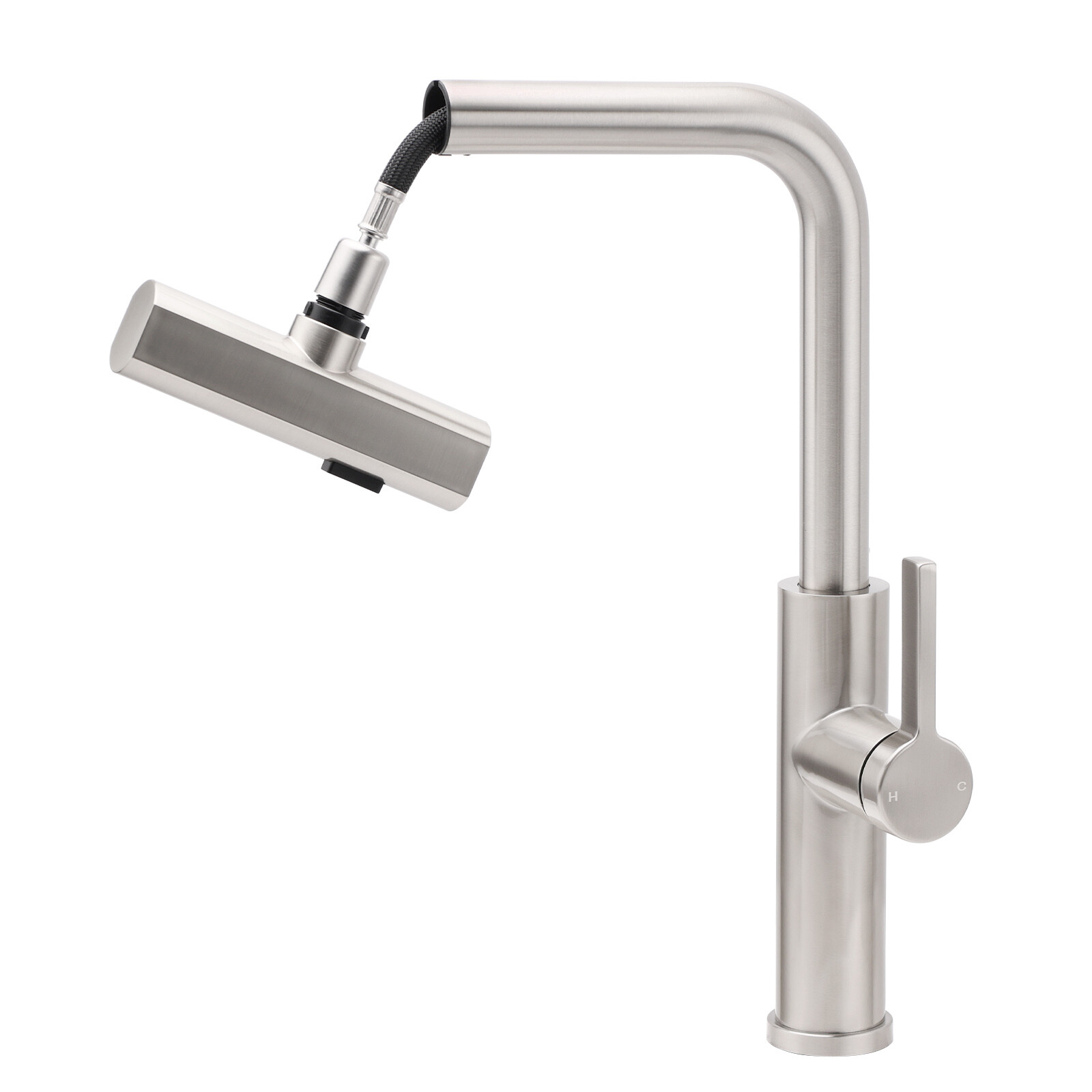 Brushed Nickel 3-Mode Kitchen Mixer Pull Out Down Sink Laundry Faucet Tap WELS — image 4
