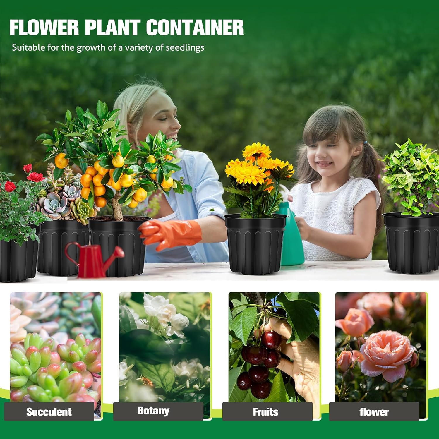 30 Pcs 3 Gallon Plant Nursery Pots Bulk Flexible Plastic Pots for Plants Thickened Soft Seed Starting Container with Drainage Hole Garden Pot Flower Container — image 6