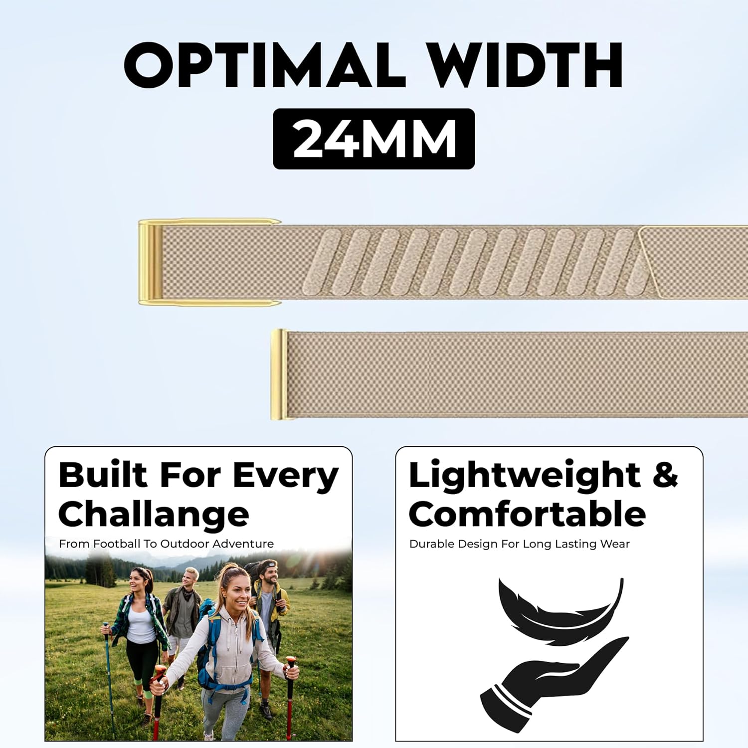 Ultra-soft Nylon Sport Band Compatible with WHOOP 5.0, One, Peak, and Life | Breathable, Durable & Secure Fit Strap | NOT for Gen 4 — image 3