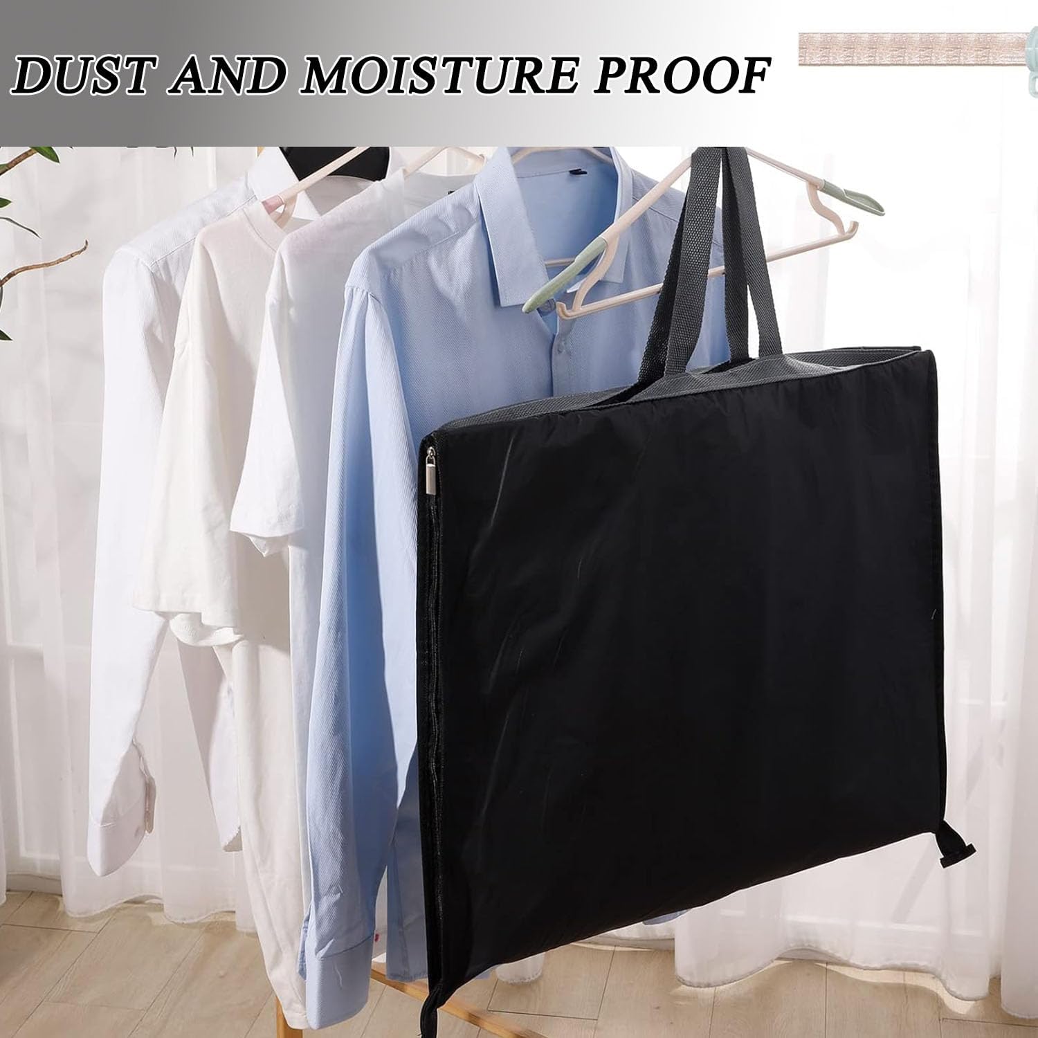 Long garment bags, dustproof clothing covers, moth-resistant clothing bags, wedding dress bags, foldable long coat bags, suitable for storing coats, shirts — image 6