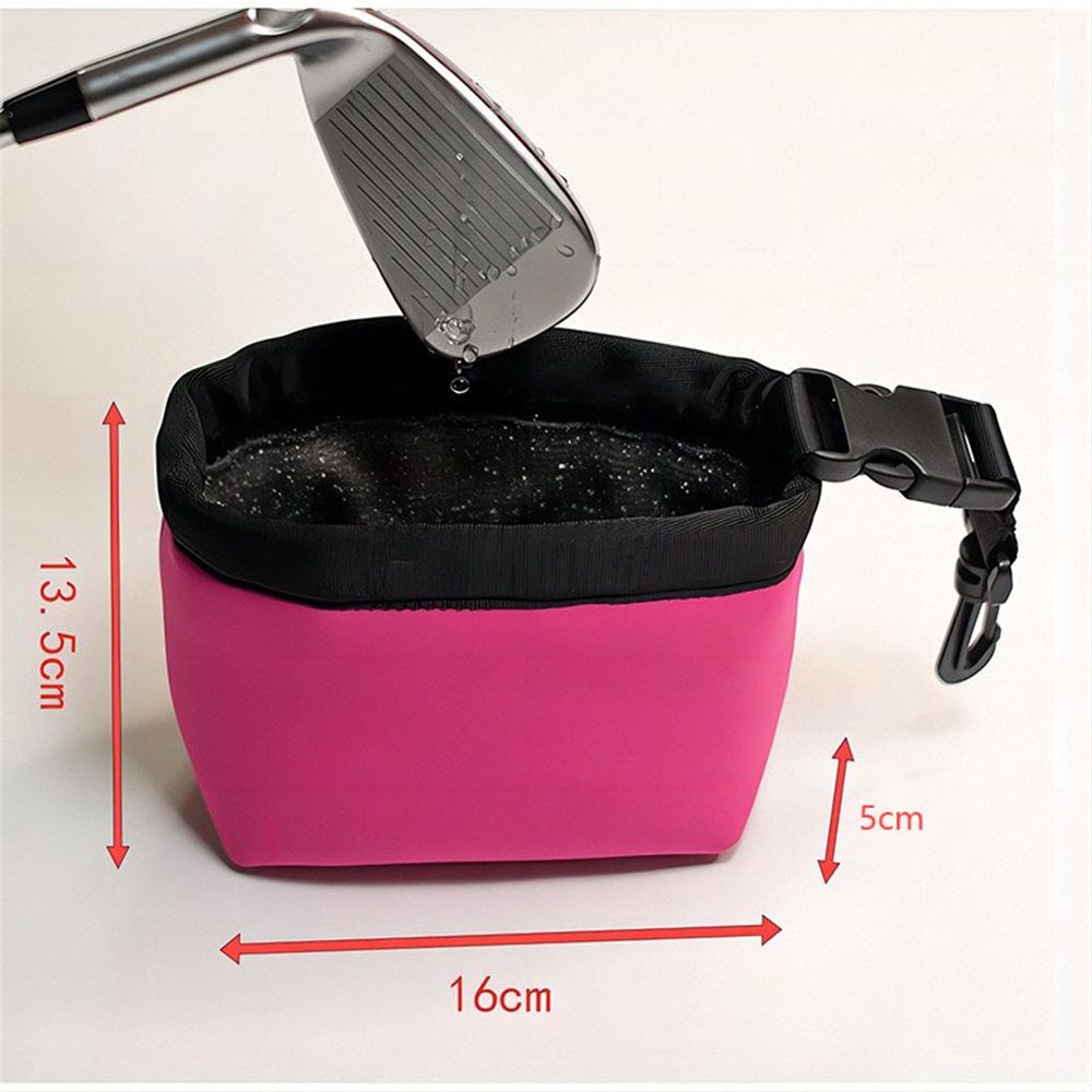 Golf Club and Golf Ball Cleaning Bag, Waterproof Clean Face Technology Liner, Detachable Clip, Machine Washable, Cleans Club Grooves, Dry Exterior (black,oniy — image 5