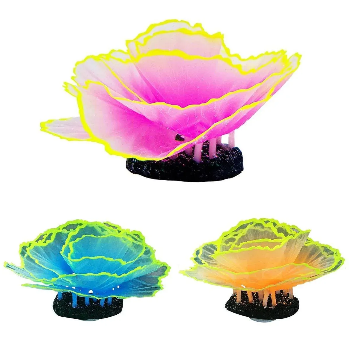 Aquarium Decorations Coral Simulation Fish Tank Landscaping Underwater World - Yellow โ image 3