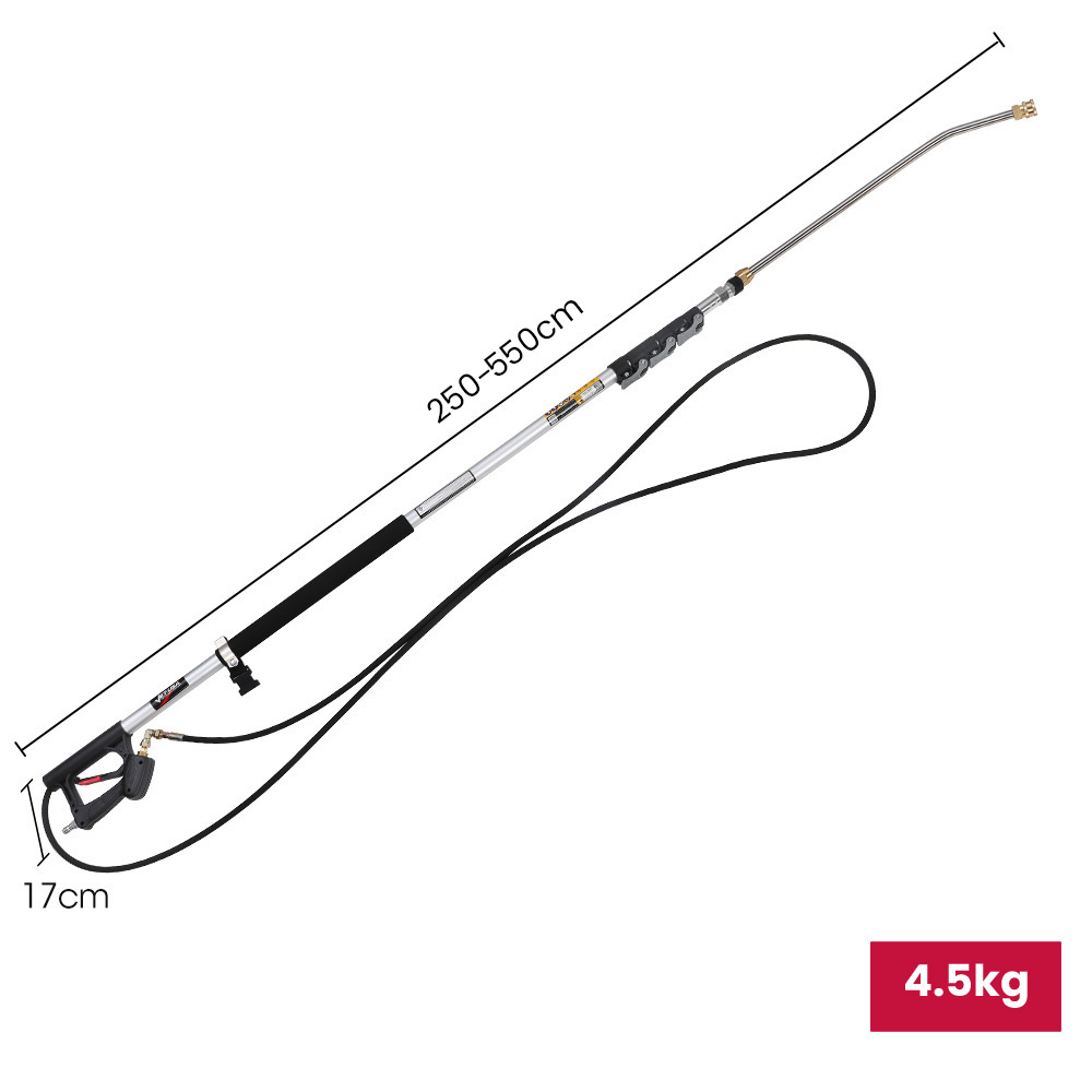 Jet-USA 4000PSI 5.5M Long Telescopic Universal Pressure Washer Cleaner Pole Wand Extension Lance — image 4