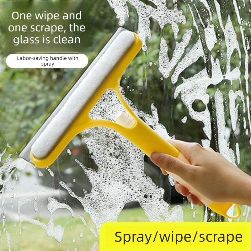 2-PCS Blue 3-in-1 Window Squeegee with Built-in Spray Bottle and TPR Scraper for Glass and Car Windshields Professional Multi-Purpose Local Cleaning โ image 2