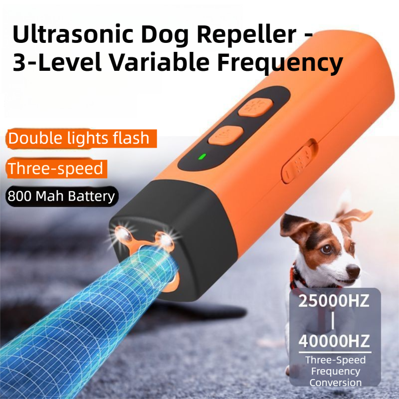 Portable Single-Head Ultrasonic Dog Repeller & Trainer with LED Flashlight - Multi-Function Pet Safety Device for Outdoors โ image 3