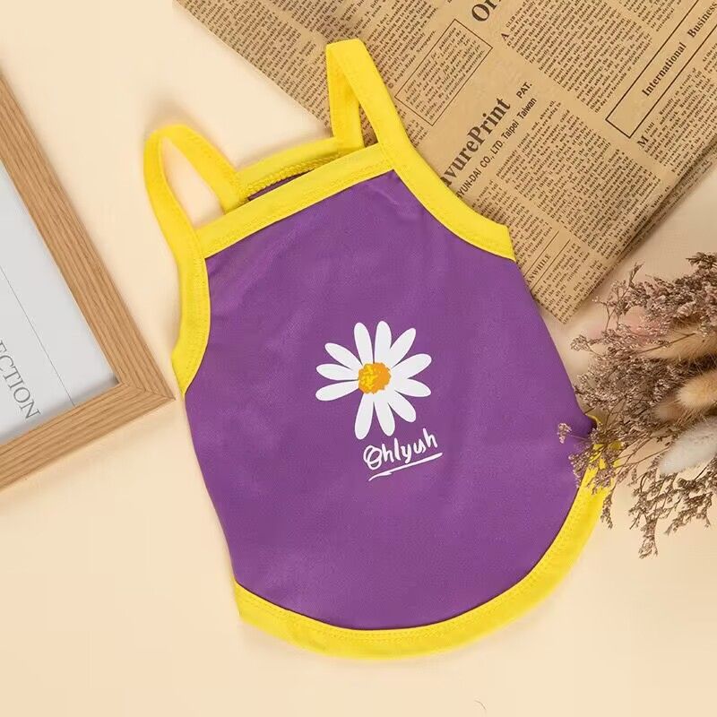Lele Meow Pet Vest Summer Polyester Small daisy