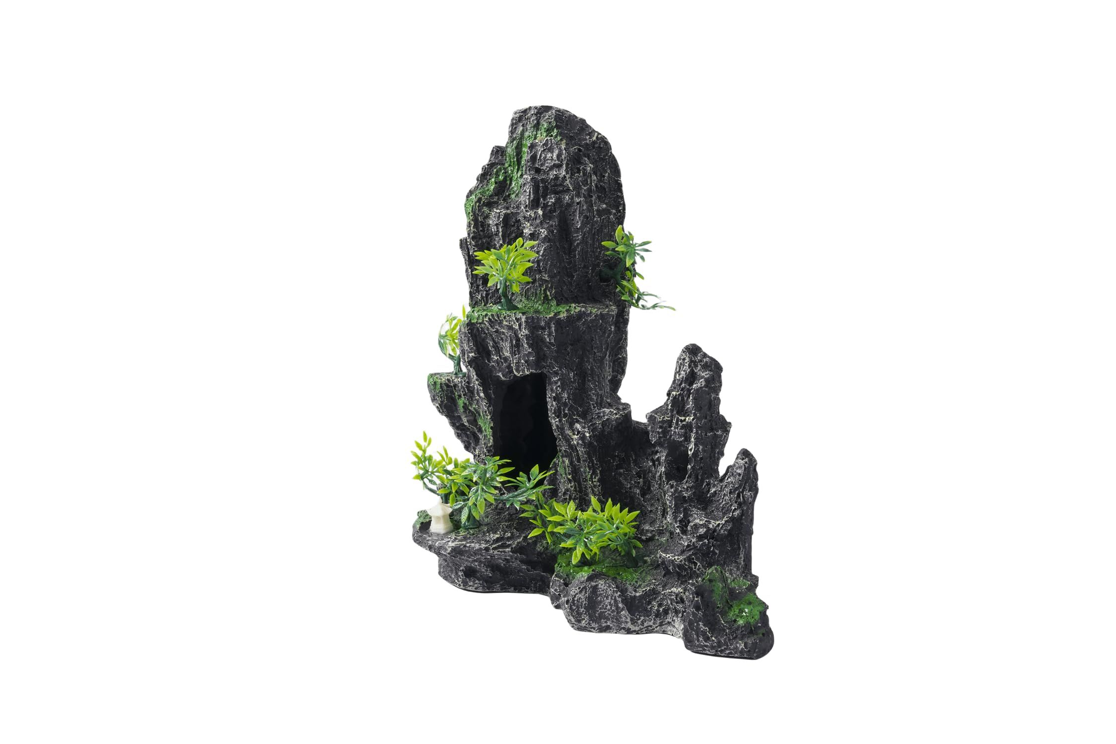 Large Fish Tank Decorations - Mountain View Aquarium Ornament with Tree House Cave Bridge,Shuangfeng — image 3