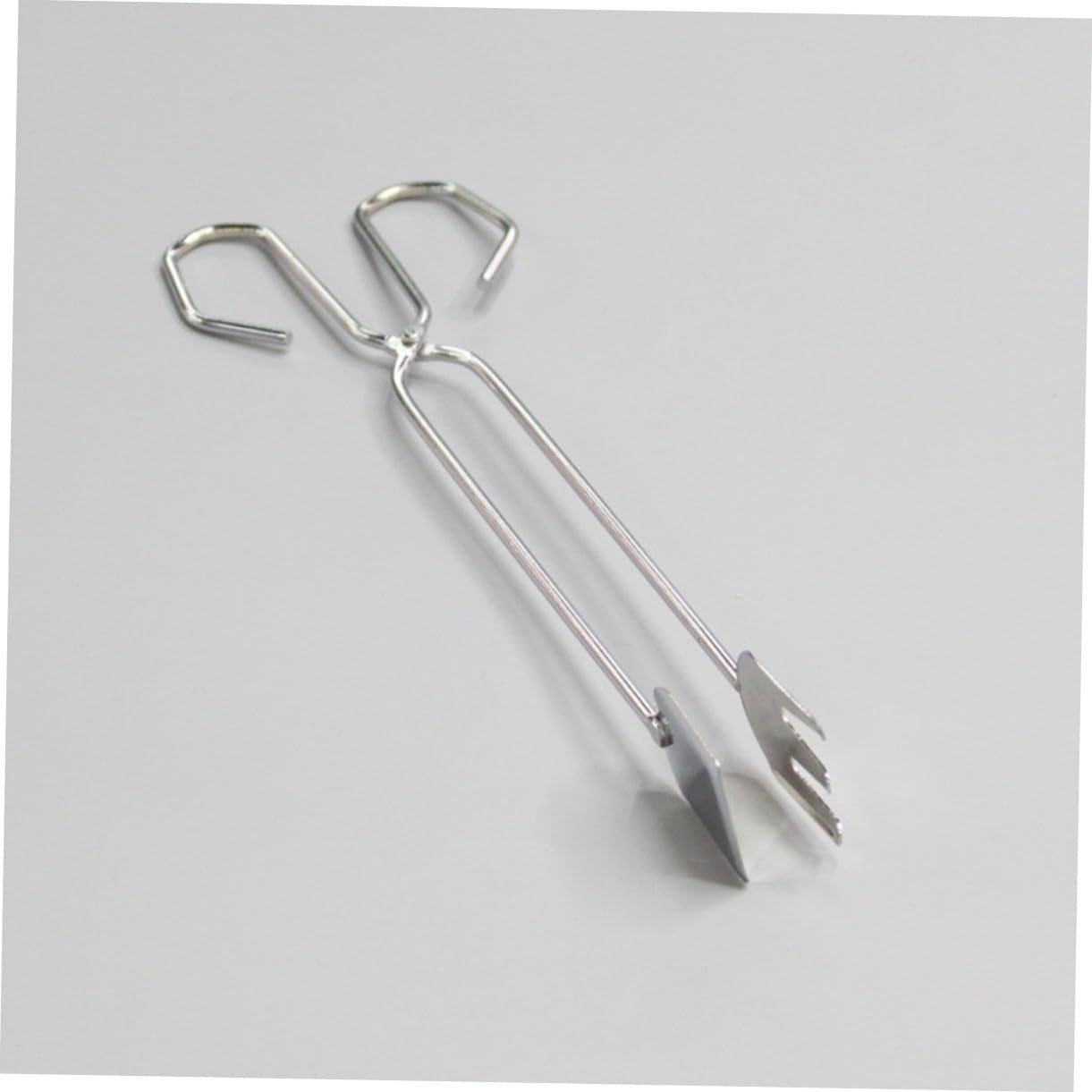 Silver Stainless Steel BBQ Tongs with Long Handle Heat Resistant Barbecue Tongs for Meat & Vegetables — image 2