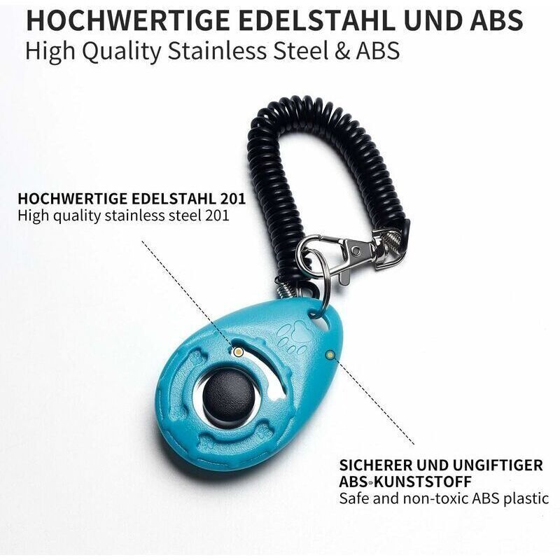 5 Pack Dog Clickers with Wrist Strap, Large Button Clicker, 5 Colors โ image 3