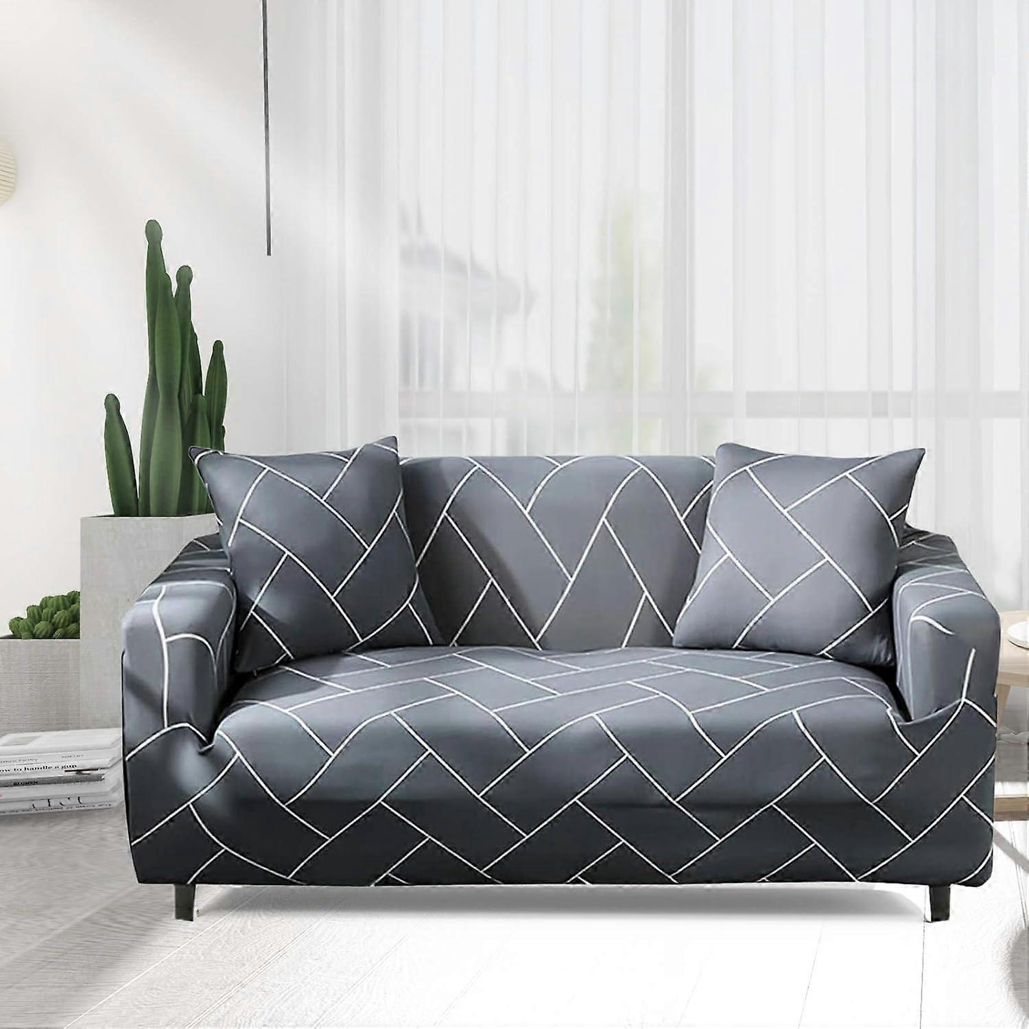 Stretch Sofa Cover 2 Seater with Armrests 110-160cm โ image 2