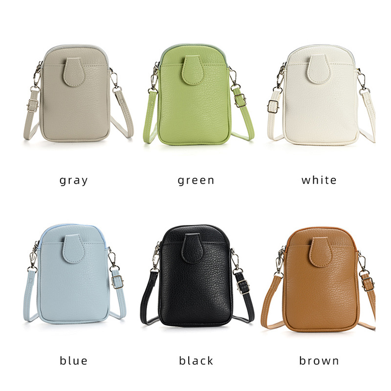 Black Chic Crossbody Phone Bag - Womens PU Leather Mini Shoulder Purse with Adjustable Strap โ image 2