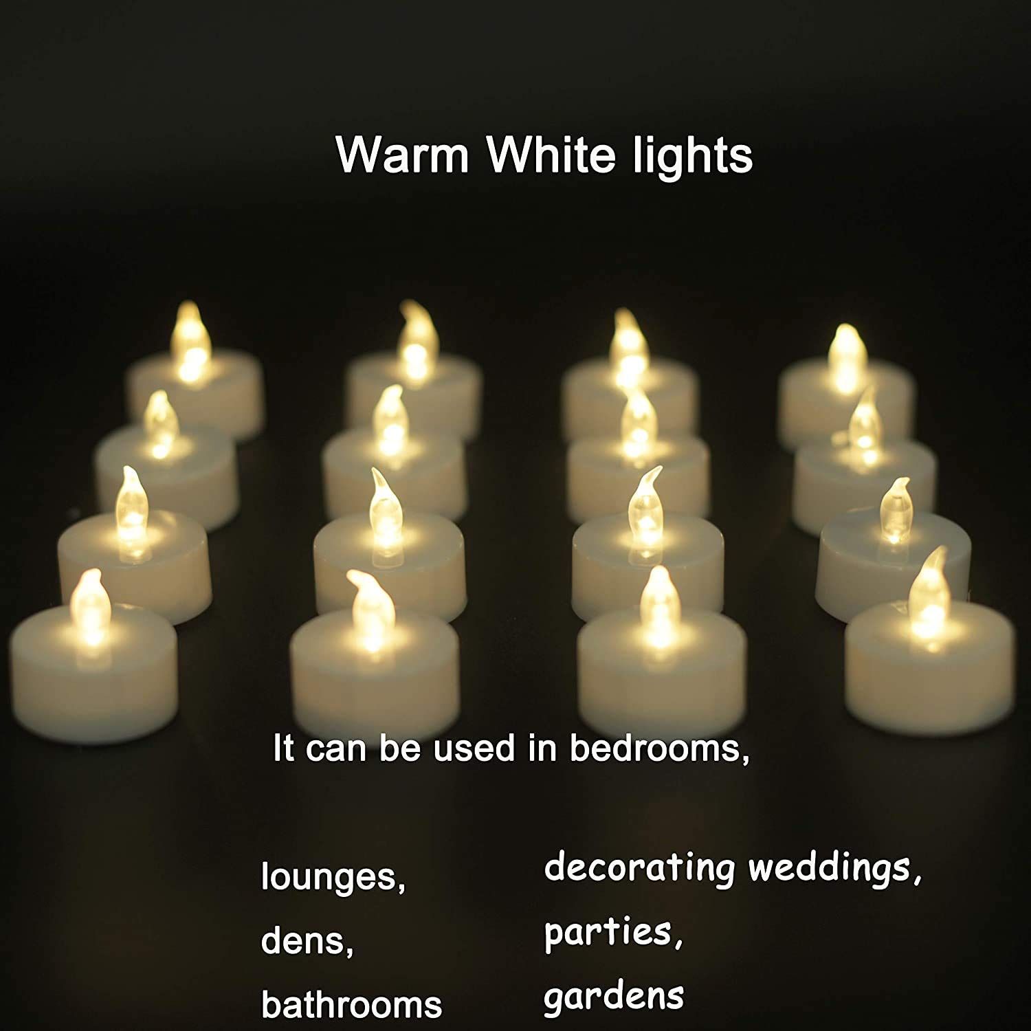 Battery Tea Lights Candles - LED Tea Light Pack of 12 Battery Operated (Warm White) for Party Garden Gift โ image 4