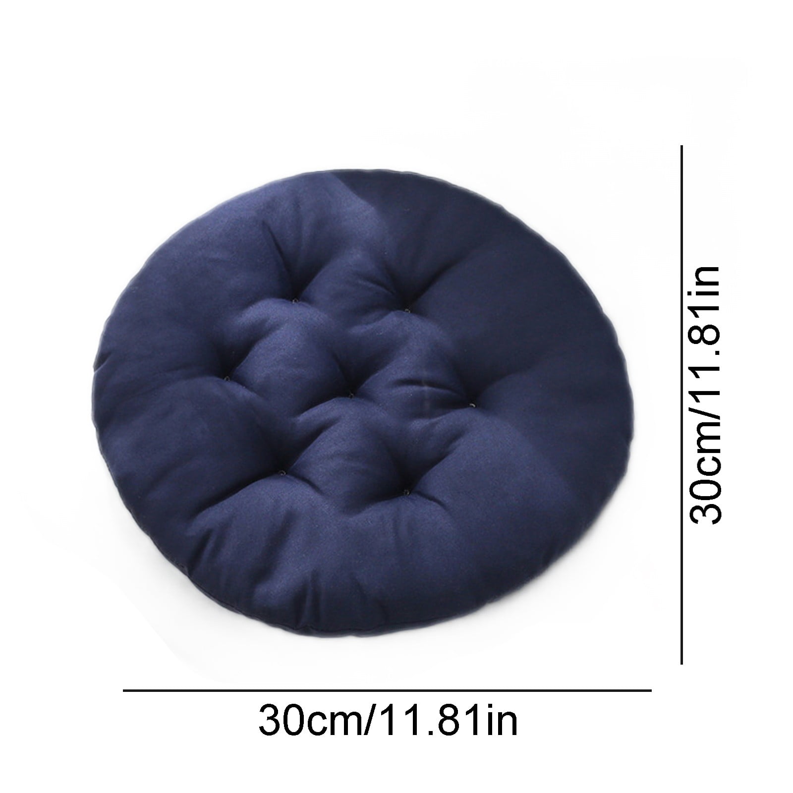 Round Corduroy Bar Stool Cushion, Soft Indoor Chair Pad, Comfortable Seat Cushion for Home, Office and Floor Use, Black โ image 2