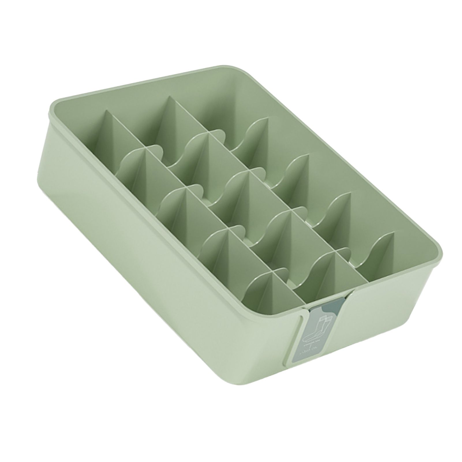 Sock Underwear Organizer Divider Plastic 15 Cell Closet Drawer Storage Box for Panty Ornament Ties Green โ image 5