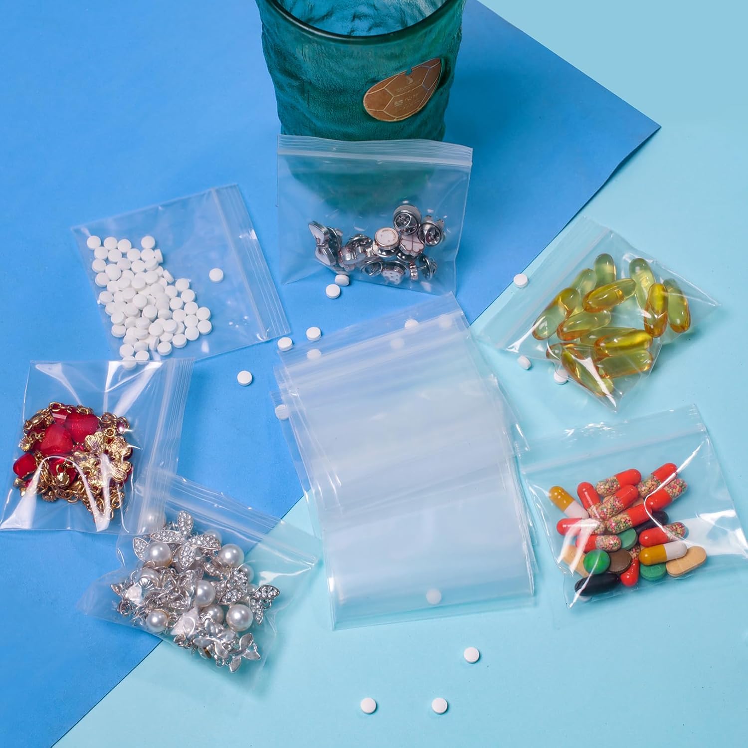 100 Packs Pill Bags 6 mil Sturdy 3 × 2.75 inch Pill Pouches BPA Free Seal Waterproof Handy Reusable Pill Bags for Travel Small Plastic Bags for Pill Organizer — image 4