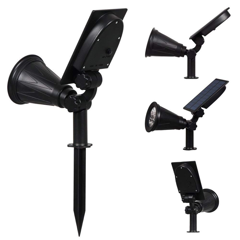 Solar Spotlight LED Outdoor Wall Light, IP65 Waterproof, Auto-on at Night/Auto-Off by Day, 180°Angle Adjustable (White) — image 4