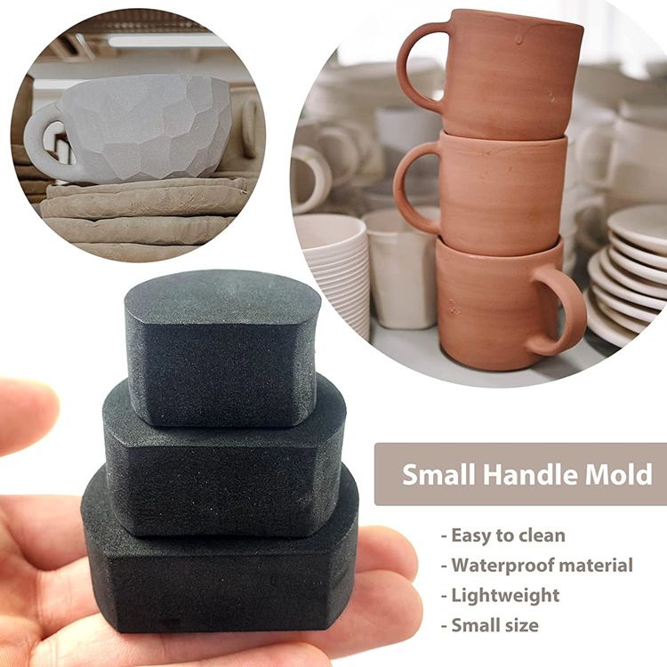 12 Pieces Mug Handle Making Tool for Pottery, Pottery Mug Handle Molds for Clay, Pottery Mug Handle Shaper Tools Various Sizes