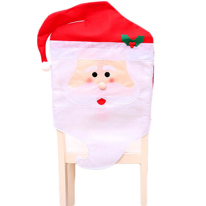 6x Christmas Cute Lady Santa Hat Chair Covers Dinner Home Décor Ornaments Gift, Mrs Santa — image 6