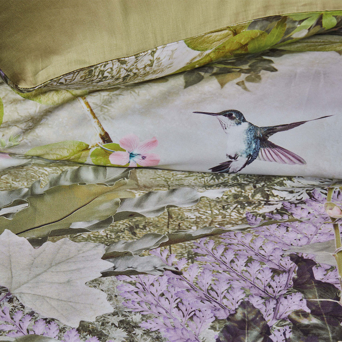 Bedding House Charming Green Cotton Sateen Quilt Cover Set Queen — image 3