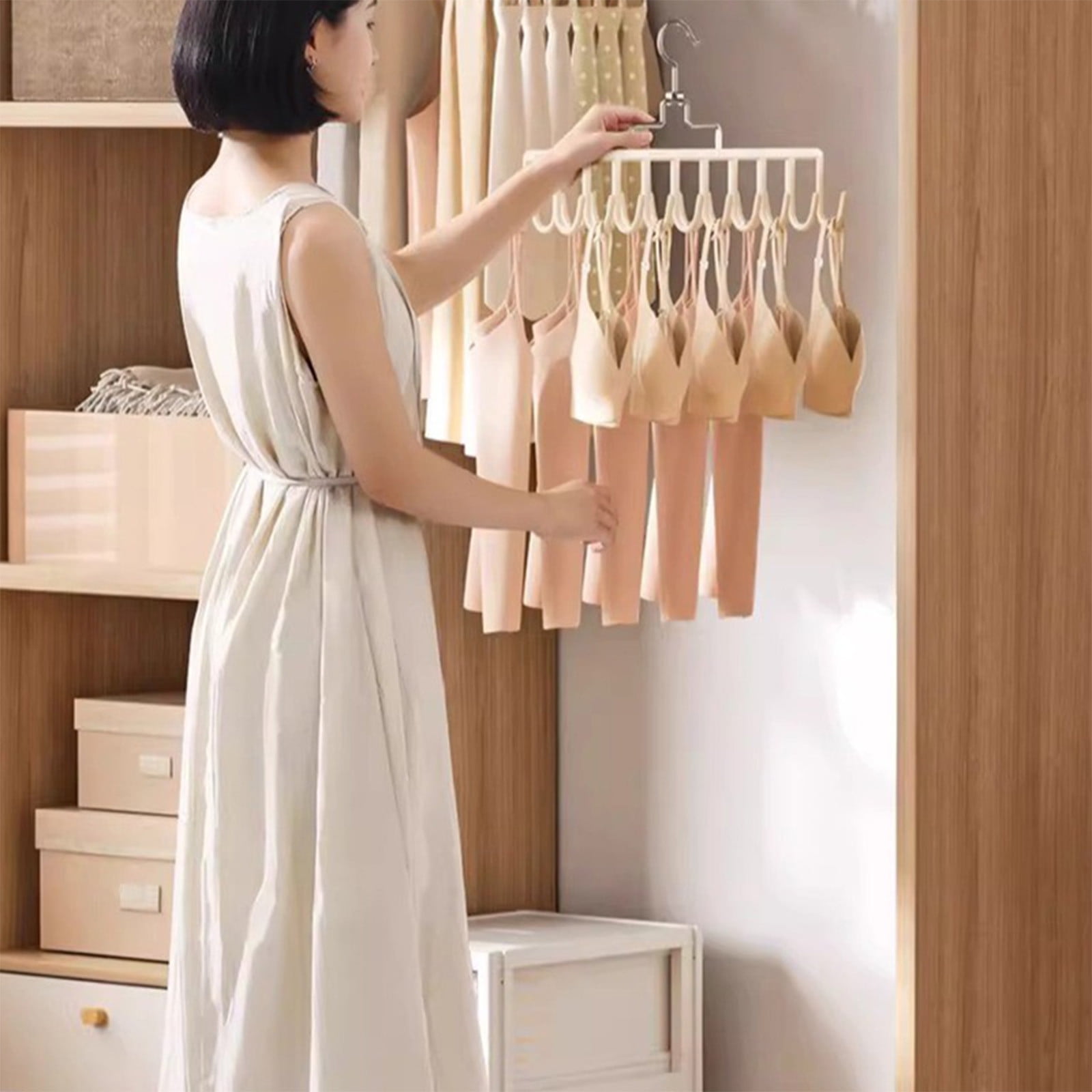 Belt Tie Rack Hanger, for Closet Metal Belt Organizer, 20 Hooks, Multi Purpose Hanger, for Shawls Scarves Closet Organizers and Storage White โ image 4