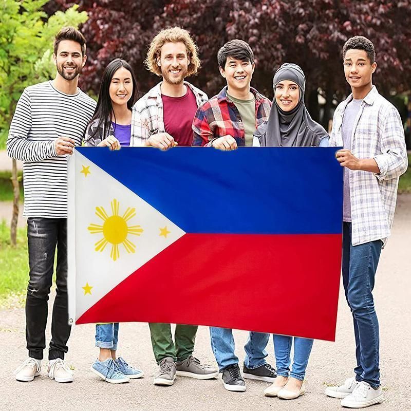 Large Philippines Flag 90 x 150 cm Outdoor Indoor Polyester with Eyelets โ image 5