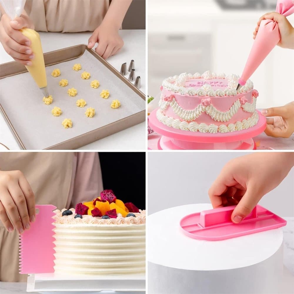 40 Pieces Cake Decorating Piping Set with Icing Nozzles, Compatible with Decorating Bag — image 6